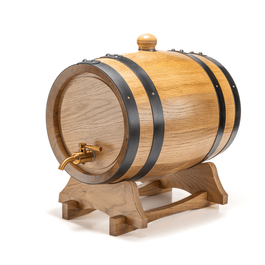 5L Artisan American Oak Barrel with Metal Spigot – Perfect for Crafting Aged Wine,Port and Whiskey