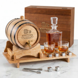 The Ultimate Whisky Experience Set – Personalised Barrel 5 Litre & Decanter set  Bundle