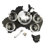 Don Vassie's Limited Edition  Globe Whiskey Decanter Set Australia Map 4 Glasses- Exclusive Decanter and Whisky Set in Australia