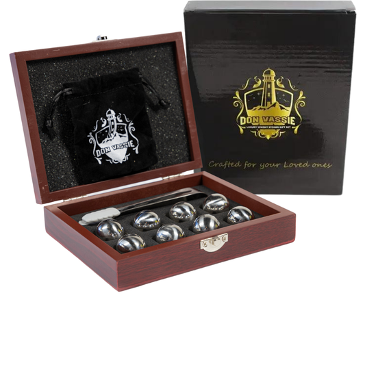 Don Vassie Stainless Steel Whiskey Stones Round 2mm 8 pcs