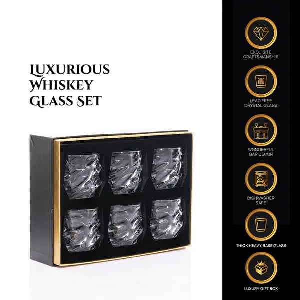 Don Vassie Lead Free Whiskey Glasses Set 6 pk (Jenolan Caves)