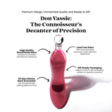 Don Vassie Pink High Heel Decanter Set - 750ml Decanter with 2 High Heel Glasses (60ml) and Matching Base - Perfect Gift for Parties & Celebrations