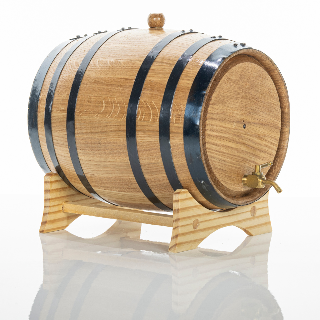 5L American Oak Barrel – Medium Charred for Aging Wine, Whiskey,Port and Spirits