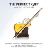 Don Vassie Violin Shaped Decanter 1000ml with Mahogany Base