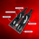Don Vassie Luxury Wine Accessories Gift Set 5 Pieces - Bottle Shaped