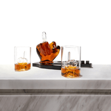 Custom Engraved Limited Edition Middle finger decanter 1000ml with finger shaped wooden display