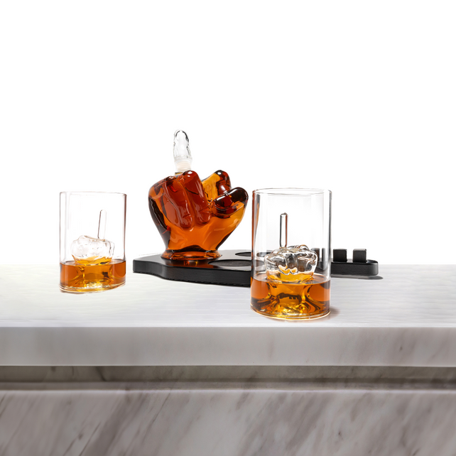 Don Vassie Middle Finger Whiskey/Wine Decanter Set 1000 ml