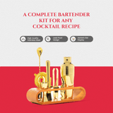 Professional Bartending Kit -Gold colour Plated