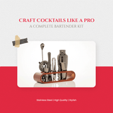 Professional Bartending Kit -Gun Metal Black Plated