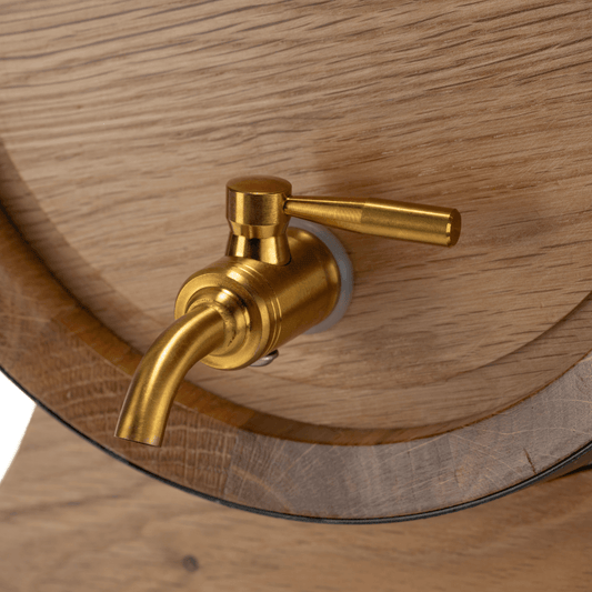 3L American Oak Barrel with Metal Spigot – Medium Charred for Aging Wine, Whiskey,Port and Spirits