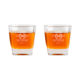 Custom Engraved Whiskey Decanter Set with Stainless Steel Stones and a Wooden Gift Box