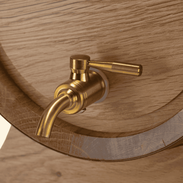 5L Artisan American Oak Barrel with Metal Spigot – Perfect for Crafting Aged Wine,Port  and Whiskey