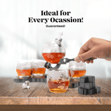 Don Vassie's Limited Edition  Globe Whiskey Decanter Set Australia Map 4 Glasses- Exclusive Decanter and Whisky Set in Australia