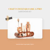 Professional Bartending Kit -Rose  colour Plated