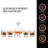 Don Vassie Luxury Whisky Decanter Set with 4 Glasses-JENOLAN CAVES