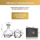 Don Vassie Luxury Whisky Decanter Set with 4 Glasses-JENOLAN CAVES