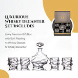 Don Vassie Luxury Whisky Decanter Set with 4 Glasses-JENOLAN CAVES