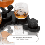 Don Vassie's Limited Edition Whiskey Globe Decanter Set Australia Map- Exclusive Decanter and Whisky Set in Australia
