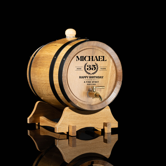 Personalised American Oak Barrel "Birthday"