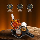Custom Engraved Limited Edition Middle finger decanter 1000ml with finger shaped wooden display