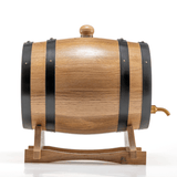 3L American Oak Barrel with Metal Spigot – Medium Charred for Aging Wine, Whiskey,Port and Spirits