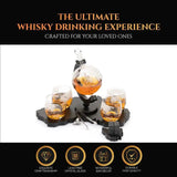 Don Vassie's Limited Edition  Globe Whiskey Decanter Set Australia Map 4 Glasses- Exclusive Decanter and Whisky Set in Australia