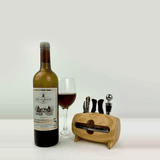 Don Vassie Wine Accessories Gifts - 4 Pieces & Barrel Stand Display