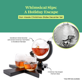 CUSTOM ENGRAVED Australia’s First Limited-Edition Christmas Globe Decanter Set with Hand-Blown Reindeer