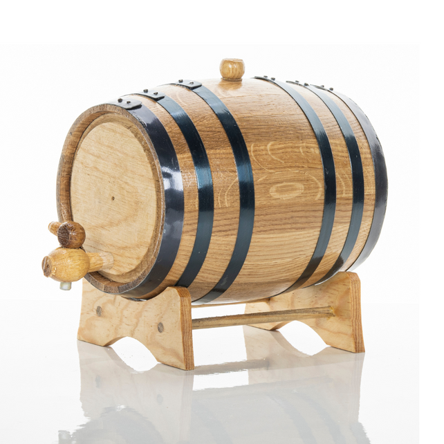 3L American Oak Barrel – Medium Charred for Aging Wine, Whiskey,Port and Spirits