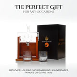 Don Vassie Sailboat Decanter with Mahogany Wooden Stand and 2 Glasses