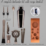 Professional Bartending Kit -Gun Metal Black Plated
