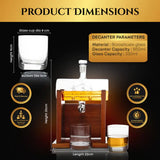 Don Vassie Sailboat Decanter with Mahogany Wooden Stand and 2 Glasses