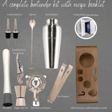 Professional Bartending Kit -Stainless  Steel Silver