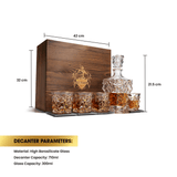 Don Vassie Gold lined Luxury Whisky Decanter Set with 4 Glasses-DAINTREE RAINFOREST