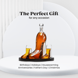 Don Vassie High Heel Decanter,Wine Decanter Carafe, Runway Collection, 22oz with  2 heel glasses