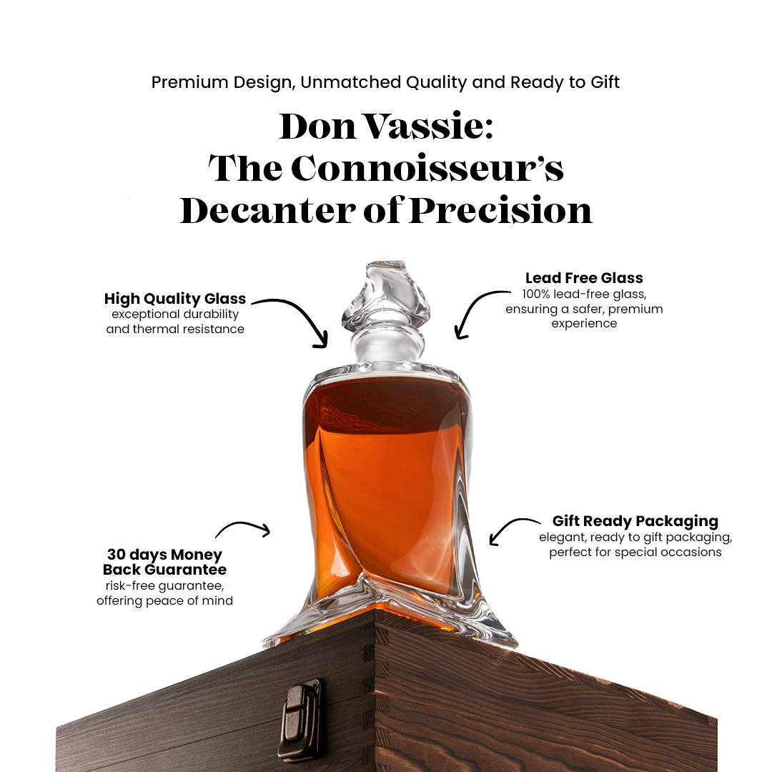 Don Vassie Luxury Whisky Decanter and Stones Gift Set -TWISTED CITY