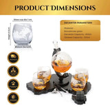 Don Vassie's Limited Edition  Globe Whiskey Decanter Set Australia Map 4 Glasses- Exclusive Decanter and Whisky Set in Australia
