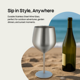 4 x Booze Bar Box – Premium Stainless Steel Wine Glasses (SS304)