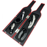 Don Vassie Luxury Wine Accessories Gift Set 5 Pieces - Bottle Shaped