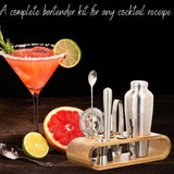 Professional Bartending Kit -Stainless  Steel Silver