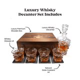 Don Vassie Luxury Whisky Decanter Set with 4 Glasses-DAINTREE RAINFOREST