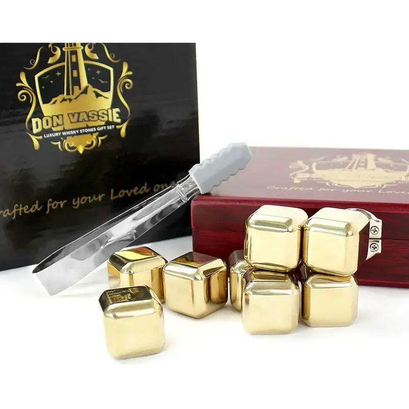 Whiskey Cubes Gold and Granite