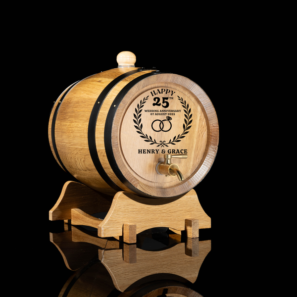 Personalised American Oak Barrel "Anniversary"