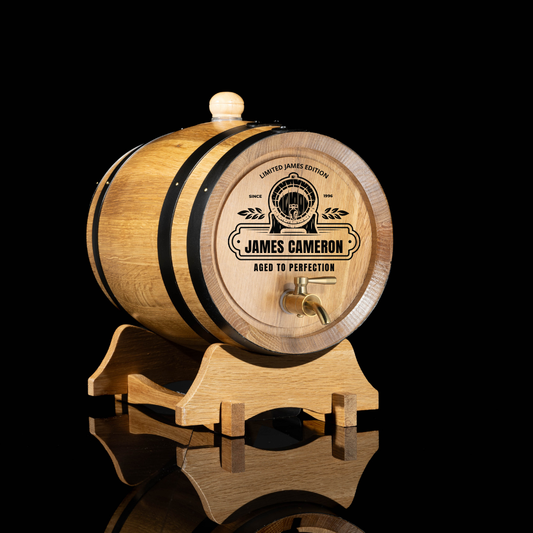 Custom Engraved American Oak Barrel - Limited Edition Design