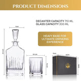 Don Vassie Luxury Whiskey Decanter Set with 4 Glasses-KAKADU