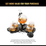 Don Vassie's Limited Edition  Globe Whiskey Decanter Set Australia Map 4 Glasses- Exclusive Decanter and Whisky Set in Australia
