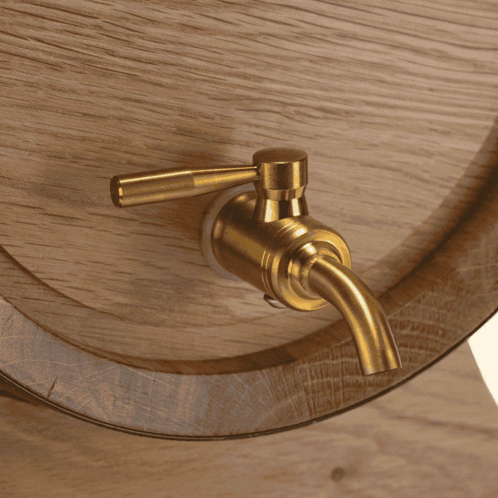 1.5L American Oak Barrel with Metal Spigot – Perfect for Aging Wine,Port, Whiskey, and Spirits