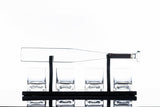 Don Vassie Baseball Bat Decanter with 4 Baseball Whisky Glasses and Mahogany Wooden Base