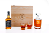 Jack Daniels  Personalised Whisky Decanter Gift Set with Engraved Wooden Box