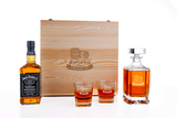 Jack Daniels  Personalised Whisky Decanter Gift Set with Engraved Wooden Box